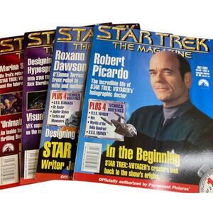Vintage 90s/Y2K Lot of 4 Paramount Star Trek: The Magazine Issues ST:VOY Covers